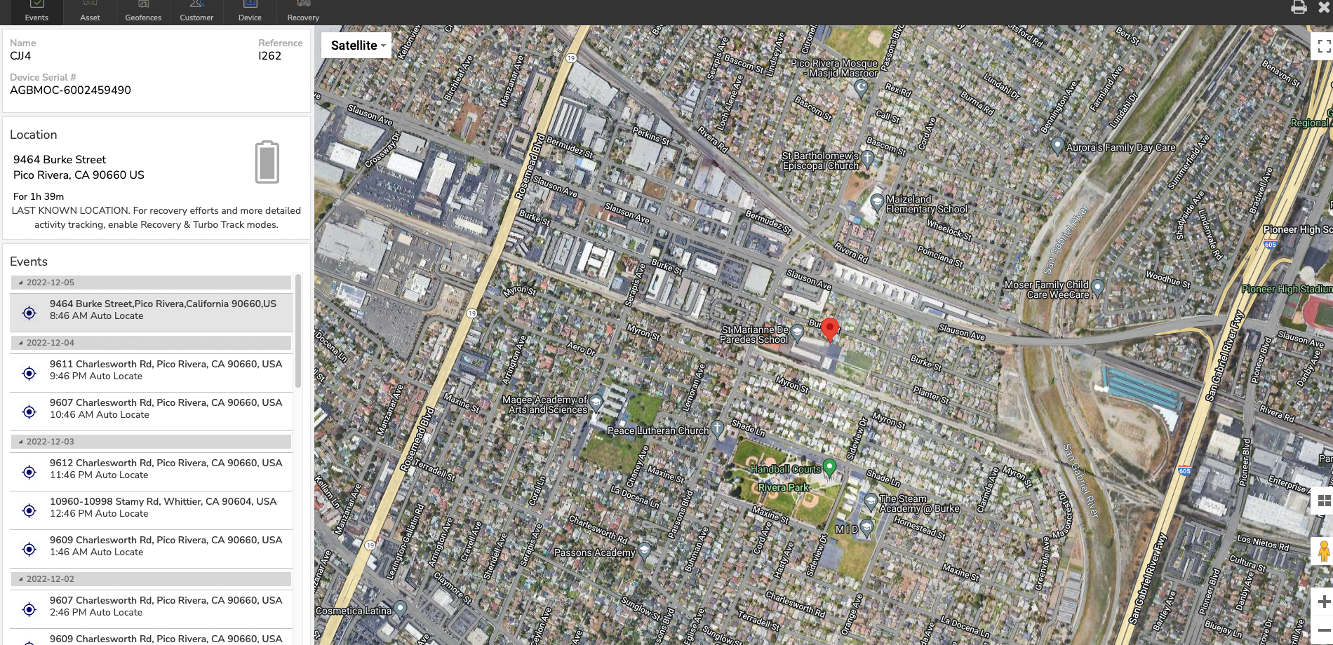 Software Map Page - Ryken GPS