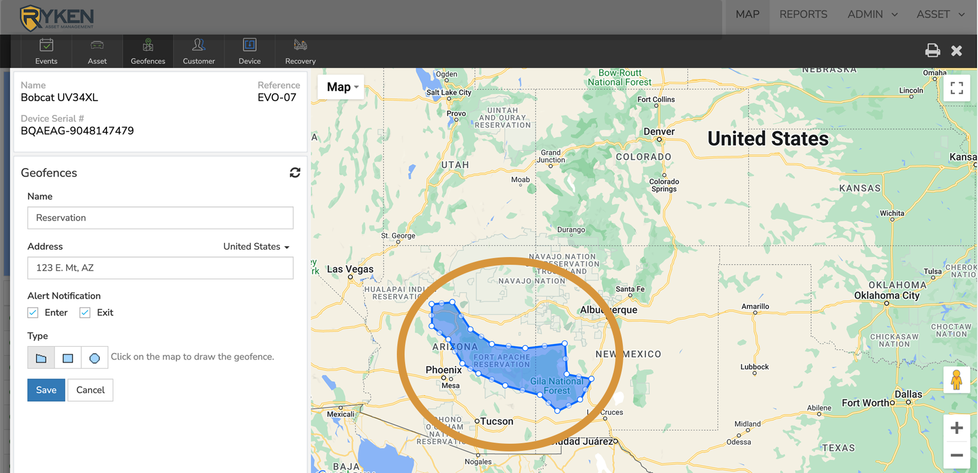 Geofence - Software - Ryken GPS