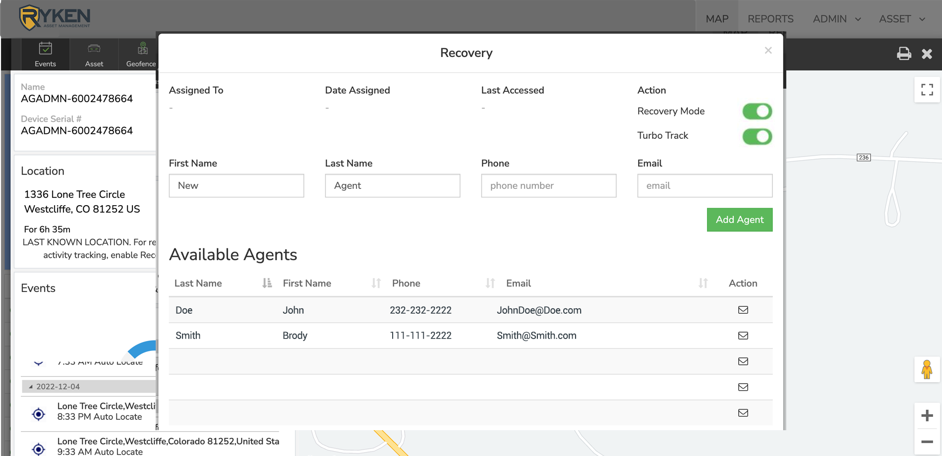 Recovery Feature - Software - Ryken GPS